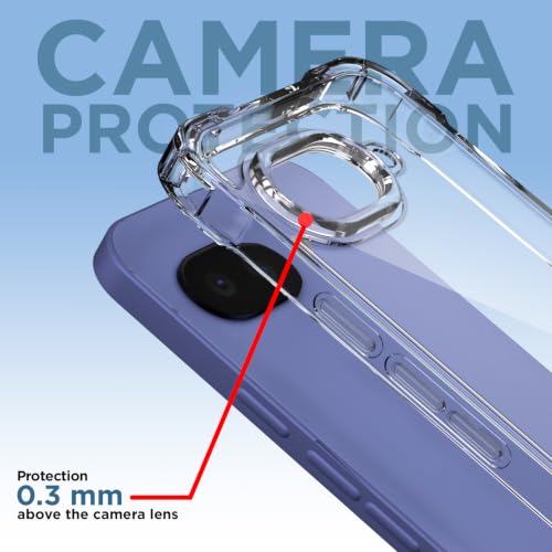 Image of Outlouders Back Cover for Google Pixel 9A Clear Transparent PC + TPU Bumper Case with Raised Edges for Shockproof Protection (Transparent)