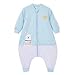 Gigoteuse d'hiver pour bébé - Avec jambes - Pour fille - Avec manches - En coton - 2,5 Tog - 100-115 cm - Bleu et gris - Ourson
