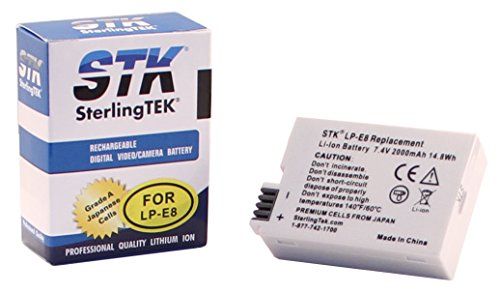 Stk Lp-E8 Battery For Canon Rebel T5I, T3I, T2I, T4I, Eos 700D, 600D, 650D, 550D, Kiss X5, X4, Kiss X6 Dslr Cameras And Canon Bg-E8 Grips #TOP6