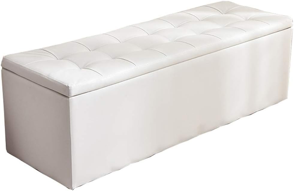 Pouf de salon blanc 100cm pour un coin lecture chaleureux