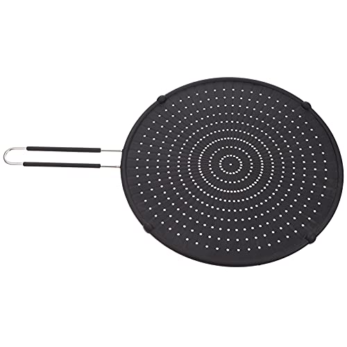Tapar sartenes con seguridad usando el protector de salpicaduras de grasa para ollas de cocina 8