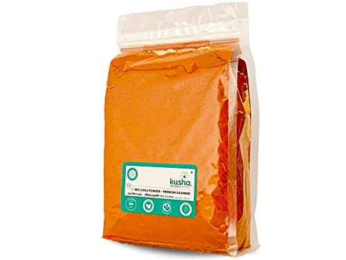Kusha Spice Red Chilli Powder - Premium Kashmiri | 100% Natural And Vegetarian | No Added Preservatives And Additives | Zip Locked - 35.2 Ounce #TOP1