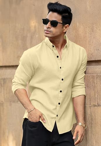 Image of Men Cotton Full Sleeve Shirt for man | Mens Casual Shirt |Shirts for Men Stylish | Men Shirts | Casual Business Party Festival Shirts