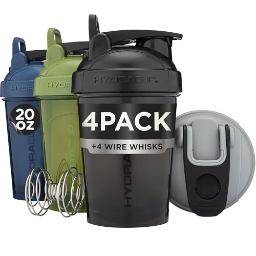 Hydra Cup - 4 PACK - Small 20 oz Shaker Bottles for Protein ...