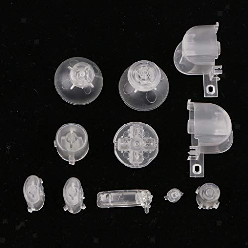 ABXYZ Buttons +Thumbstick D-pad Triggers Full Buttons Mod Set for NGC Gamecube Controller Clear Color