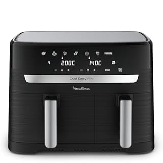 Moulinex Easy fry Essential inox, 8,3L, Jusqu'à 8 personnes, 7 Programmes intuitifs, Air Fryer, Repas complet, synchronisation, Économie d'énergie, Application dédiée, EZ901820