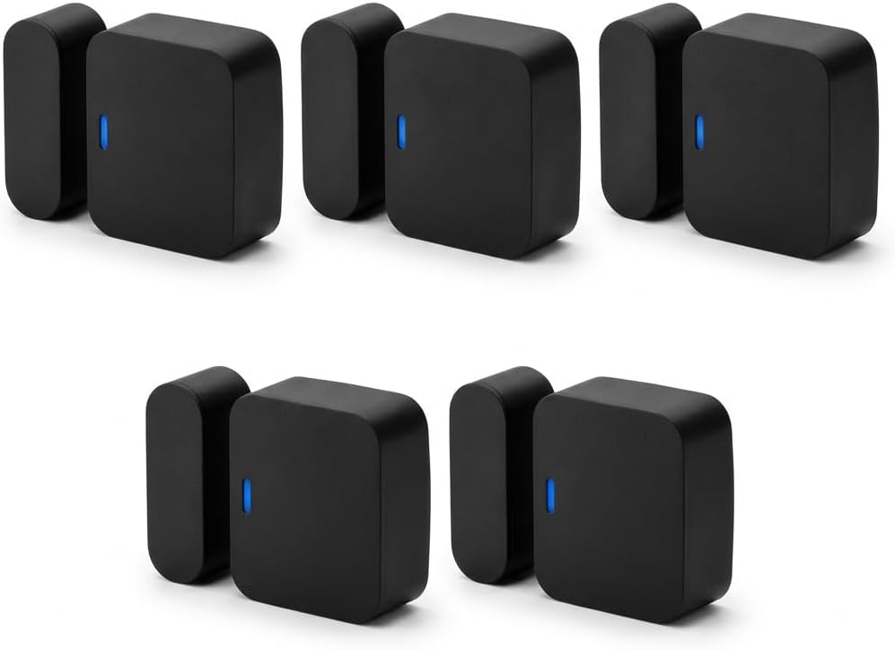 Covers Compatible with SimpliSafe Entry Sensors (5-Pack) – Matte Black – Fits Gen 2 Sensors – Clean Low-Profile Look – Easy Snap-On Installation