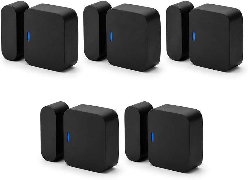 Covers Compatible with SimpliSafe Entry Sensors (5-Pack) – Matte Black – Fits Gen 2 Sensors – Clean Low-Profile Look – Easy Snap-On Installation