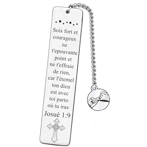 XQXQXZ Marque-Page Chrétien,Signet Inspirant,Cadeau pour Communion et Confirmation,Cadeaux de baptême,Cadeau d'Anniversaire et Calendrier de l'Avent,Marque pages religieux pour femme et homme