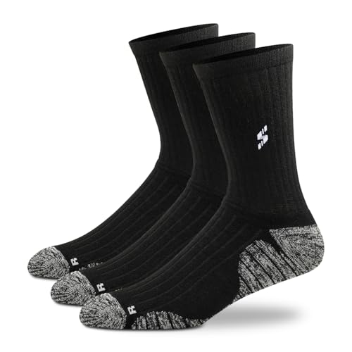 Image of Supersox Calf Length Sports Socks For Men Combo, Made With Durable Breathable Cotton, Anti Odour, Anti Bacterial, Anti Sweat, Moisture Aborbant with Thick Cushioned Bottom (Multicolor, Pack of 3)