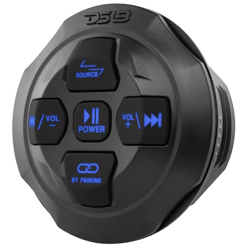 Image of DS18 BTRCRMIC Wireless Bluetooth Audio Controller, Waterproof Marine Receiver Remote Control w /USB Bluetooth RCA - CB Radio Style Microphone with Audio Controls - iOS /Android Compatible