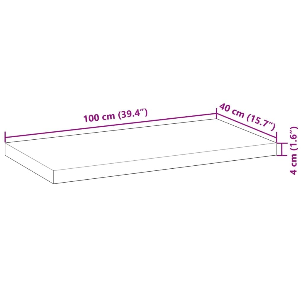 Estantería flotante 100 x 40 x 4 cm de madera maciza de acacia barnizada moderna con construcción robusta y vetas únicas, solución que ahorra espacio para cocina, salón o baño