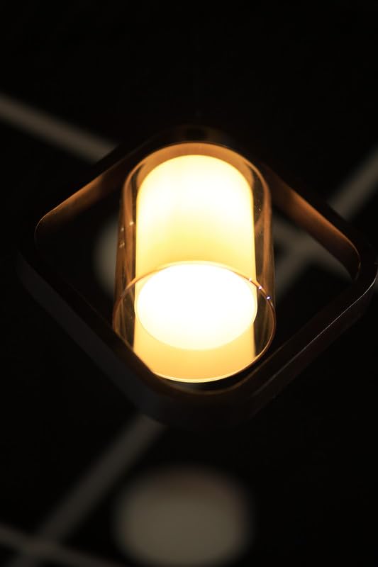 Image of Sleek Wooden and Glass Pendant Light Fixture - Elegant and Contemporary Lighting for Modern Interiors |Black|