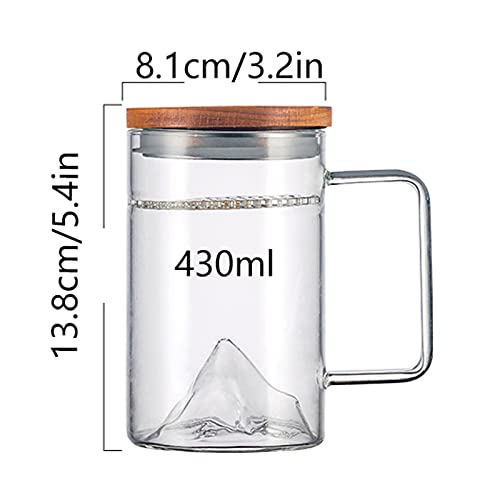 Set de 2 vasos de vidrio con tapa 14.5 oz miniatura 2