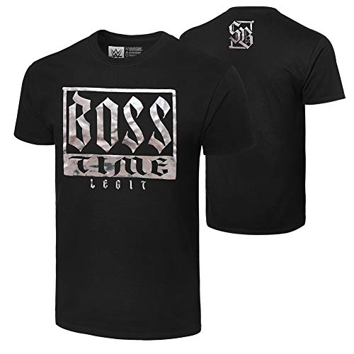 WWE Authentic Wear Sasha Banks Boss Time T-Shirt Silver Medium