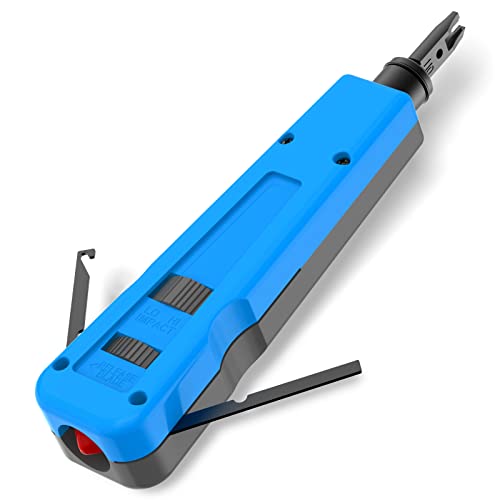 LEENUE Punch Down Tool 110 Ethernet Keystone Punch Tool with 110/66 Blades Blue 1 Pack