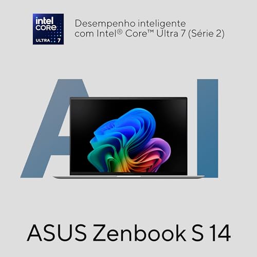 Notebook ASUS Zenbook S 14 OLED Core Ultra 7, 16GB, 1000 GB, Tela 14