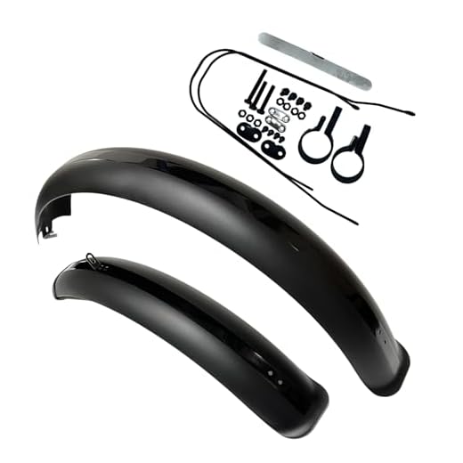 ZSYYDS Bike Fenders for Fat Tire Bike Mudguard Cycling Bike Fenders for Fat Tire Mountain Electric Bike Motorcycle (Black, 16inch)