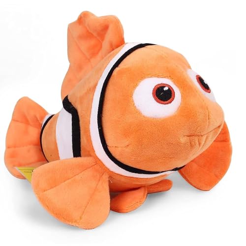 Image of HUG 'n' FEEL SOFT TOYS - Orange Clown Fish 25cm Plush Toy | Nemo Style Soft Toy for Kids, Girls & Boys | Ultra Soft, Huggable, Cuddly Stuffed Animal | Birthday & Gift for Valentine's Day