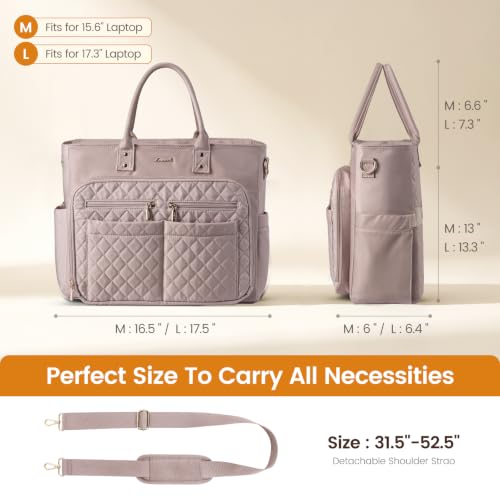 Image of LOVEVOOK Tote Bag for Women, Teacher Nurse Work Laptop Bag, Quilted Bible Computer Shoulder Bag for Business Travel College