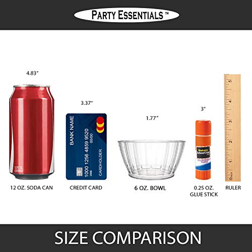 Party Essentials Deluxe/Elegance Quality Plastic 6-Ounce Fruit/Nut/Dessert Bowls, Clear, 20 Count #TOP4