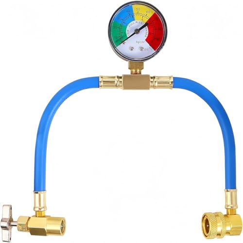 R134a Kältemittel Ladeschlauch Kfz -klimaanlagenfüllschlauch mit Messgerät Auto-ca-kühlerladerschlauch R134a Kältemittel Nachfüllset (1/2...