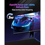 KTC 24 Inch Gaming Monitor 180Hz - 2K 1440P Computer Monitors, Fast IPS Monitor with HDR 400, Adaptive Sync, Up to 185Hz, HDMI 2.0 & Display Port 1.4, Height Adjustable, Vesa Mount, H24T7 - Image 3
