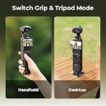 SMALLRIG Mini Quick Release Camera Tripod for DJI Osmo Pocket 4/3, Stable in a Snap, Auto-Deploy, Magnetic Mount, Portable, for Pocket 4/3, Action 6/5Pro, for Insta360-6083