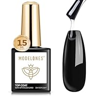 Modelones Top Coat 15ml No Wipe Top Coat Gel UV, Überlack UV LED Gellack Gel Nagellack Polish für Gelnägel Nail Art Manicure
