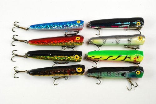 Akuna Pack Of 8 Splash Attack Series 3.4 Inch Topwater Popper Fishing Lure [Bp 8Fla75] #TOP8