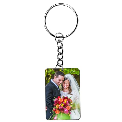 Image of Photo Keychain For Men, Girls, Friends, Car, Bike Customised /Personalized Keyring With Picture Gifts For Birthday, Anniversary 6.3x3.7 CM Wooden MDF
