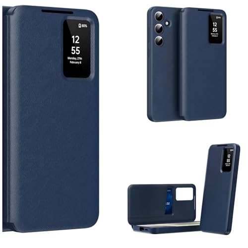 Hülle für Galaxy A56 Klapphüllen Leder + Smart View Wallet Case,Flip Folio Cover für Samsung Galaxy A56(1)