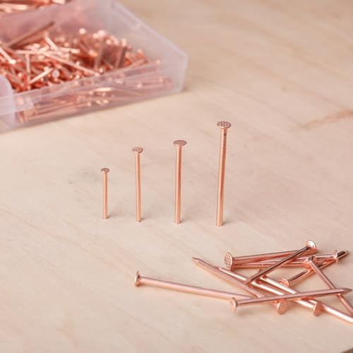 Image of Mr. Pen- Nail Assortment Kit, 600 Pcs, 4 Sizes, Rose Gold Picture Hangers