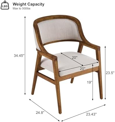 Christopher Knight Home Dolia Mid Century Modern Dining Chairs Set of 2, Dining Chair with Fabric Upholstery, Wooden Kitchen Chairs with Curved Backrest, Extra Seat for Dining Room, Beige + Walnut - Thumbnail 5