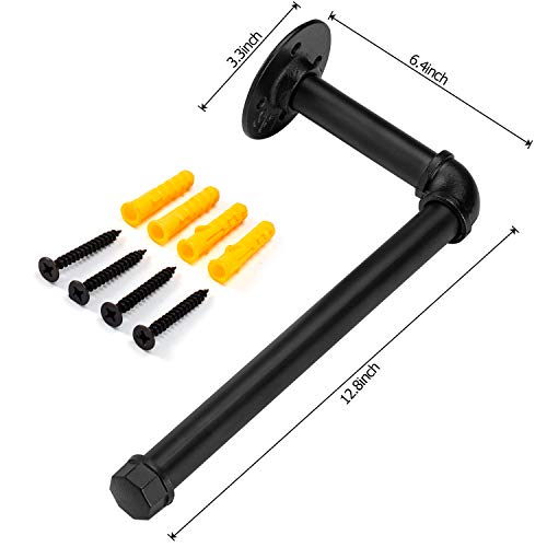 Elibbren X002IOKBY7 Industrial Pipe Kitchen Paper Towel Holder,Elibbren Heavy Duty Diy Industrial Rustic Wall Mount Paper Towel Ract thumb #1