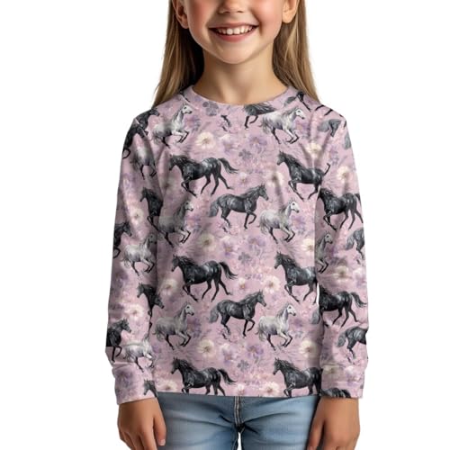 Image of Uourmeti Teens Girls Long Sleeve T Shirts Fall Outfits Boys Active Sportswear Running Tops