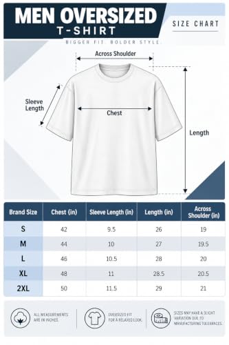 Image of London Hills Men's Cotton Oversized Fit Casual Printed Round Neck, Oversized Drop Shoulder T-Shirt