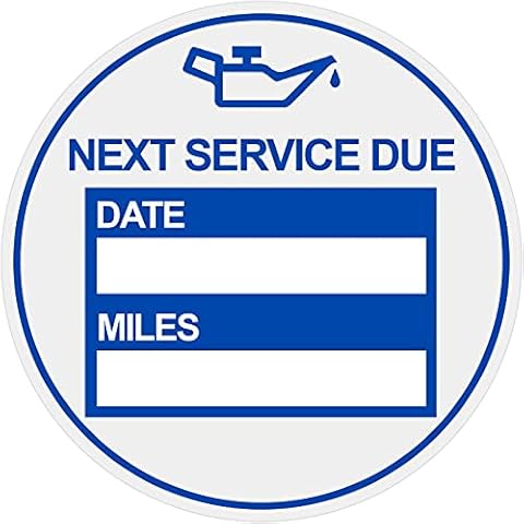 2 inch 102PCS Next Service Due Static Cling Labels Easy Remove Oil Change Stickers - Static Cling Labels-Poskornwel… (Blue 2 inch) Cover