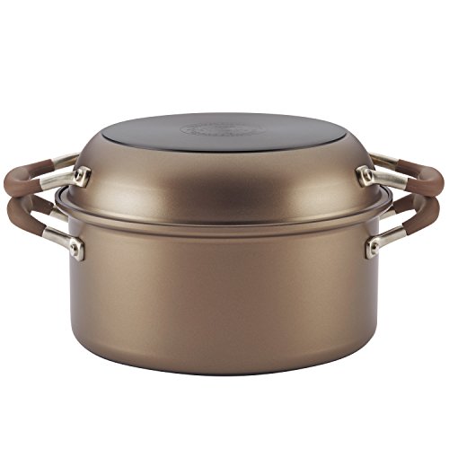 Anolon Advanced Hard Anodized Nonstick Stockpot/Dutch Oven with Frying/Skillet Pan, 5 Quart