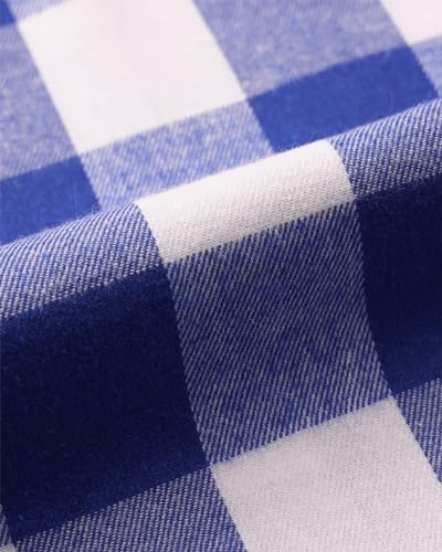 Image of Alimens & Gentle Men's Button Down Regular Fit Long Sleeve Plaid Flannel Casual Shirts