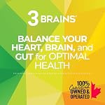3 Brains Memory Boost, 120 Vegetarian Capsules, Enhances Memory & Cognitive Function, Acetyl-L-carnitine, NAC, ALA & Ginkgo Biloba, Proudly Canadian