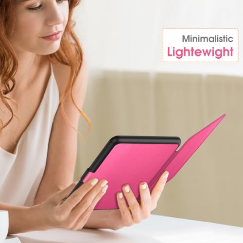 Image of Fintie Case for 7 inch All-New Kindle Paperwhite (12th Generation, 2024) and Kindle Colorsoft Signature Edition - Slim Lightweight Shell PU Leather Protective Cover with Auto Sleep /Wake, Magenta