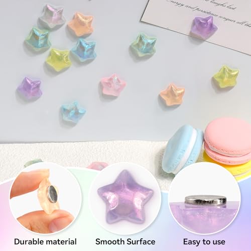 Imanes decorativos de estrella 3D para refrigerador, 24 pcs miniatura 6