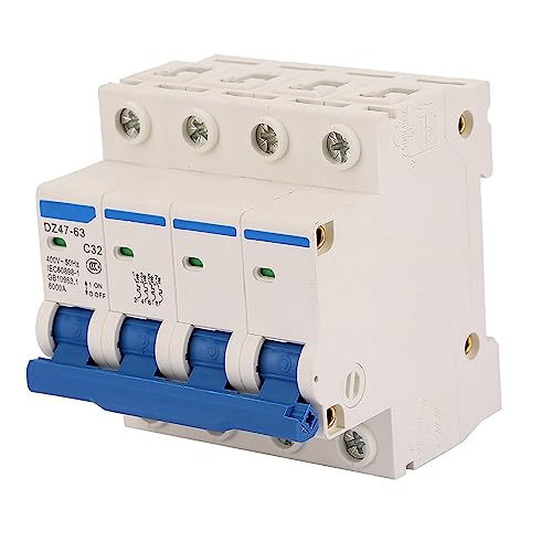 DZ47 63 4P 32a 400V Disjoncteur de Courant RCCB Miniature Disjoncteur triphas¨¦ 32a Courbe D en Ignifuge Fl Haute Performance