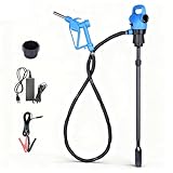 Electric Drum Barrel Pump, 110V-240V AC/ 12V DC Power, 55 Gallon Electric Transfer Pumps with 2-Inch Bung Adapter, 5 GPM Flow Rate, Suitable for DEF, Diesel, Water, Antifreeze