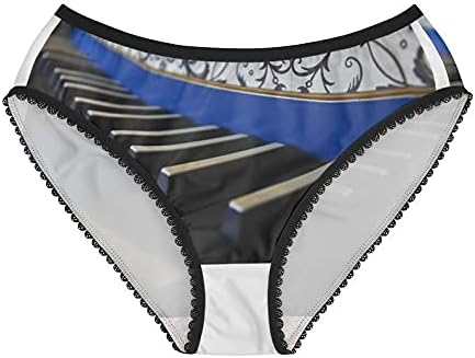 Old Harpsichord Keyboard Panties, Old Harpsichord Keyboard Underwear, Briefs, Cotton Briefs, Underwear, Panties For Women