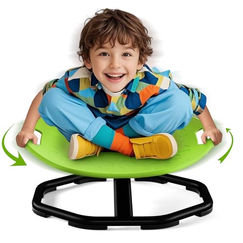 Winnrok Spinning Chair with Handles for Autistic Kids, Toddlers Sensory Swivel Chair, Sensory Toys for Kid with ADHD Autism, Sit and Spin Toy for Children Birthday Easter Gifts for Daughter Son