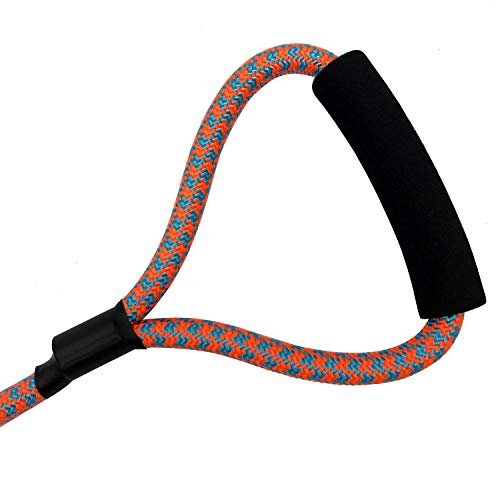 Shorven Nylon Strong Dog Rope Lead Leash Training Dog Lead With Soft Handle 6-20 Ft Long Orang/Blue (Dia:0.5" 10Ft) #TOP2