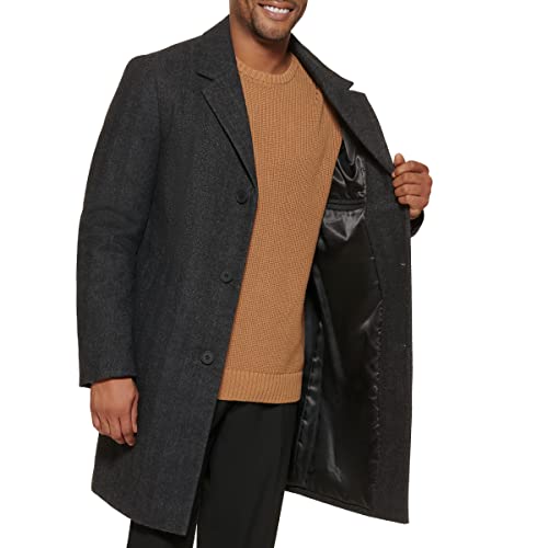 Image of DKNY Men's Wool Blend Notch Collar Coat