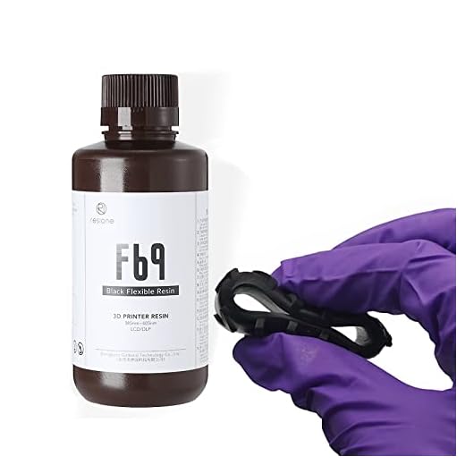 RESIONE F69 Resina de impresora 3D flexible, 405nm Curado UV DLP LCD MSLA Resina Goma como TPU como Fotopolímero Resina para impresión LCD Negro(500g)